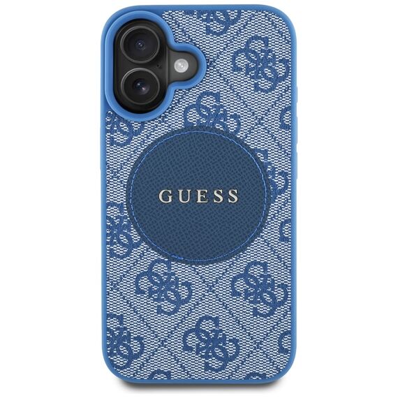Guess 4G Circle Classic Logo MagSafe case for iPhone 16 - blue - Apple Cases - Cases - Techbox