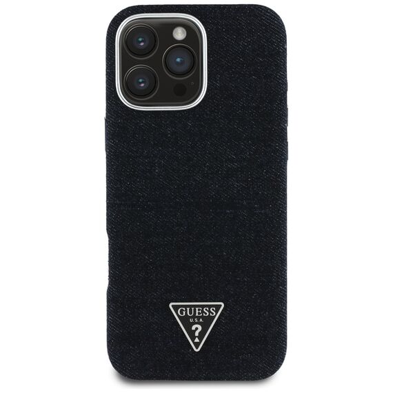 Guess Denim Triangle Logo MagSafe case for iPhone 16 Pro - black - Apple Cases - Cases - Techbox