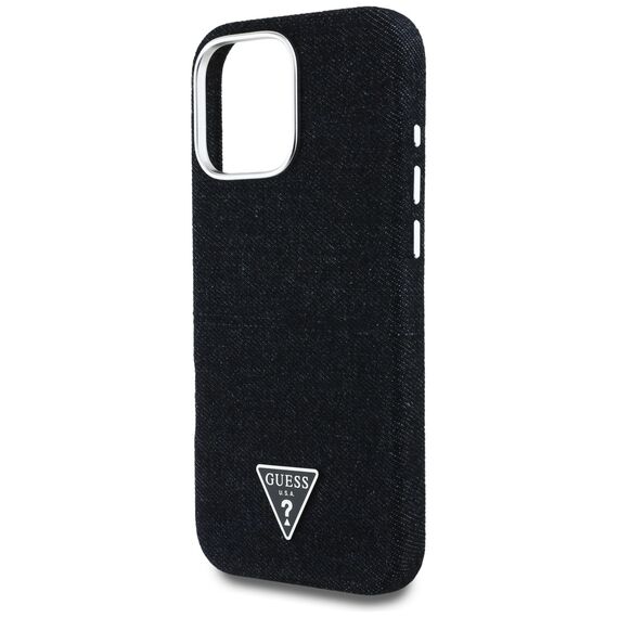 Guess Denim Triangle Logo MagSafe case for iPhone 16 Pro - black - Apple Cases - Cases - Techbox