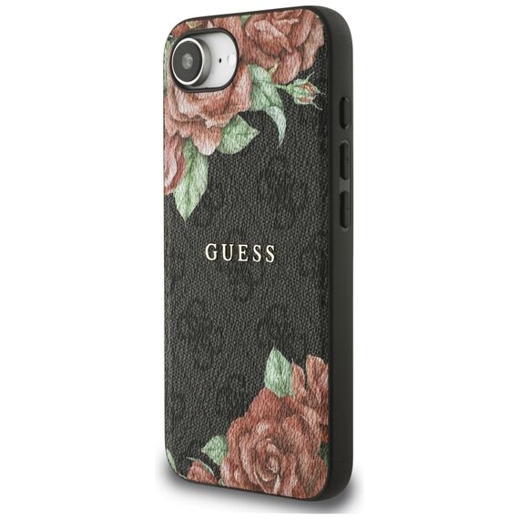 Guess 4G Flowers Print MagSafe case for iPhone 16e - black | Techbox