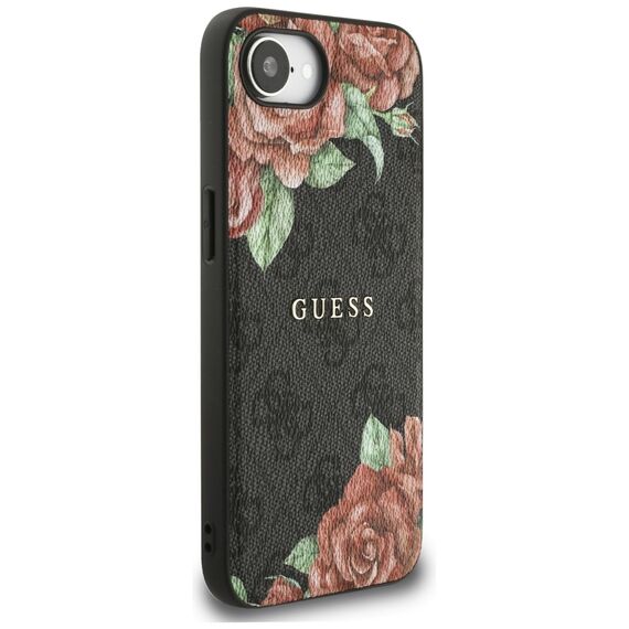 Guess 4G Flowers Print MagSafe case for iPhone 16e - black | Techbox
