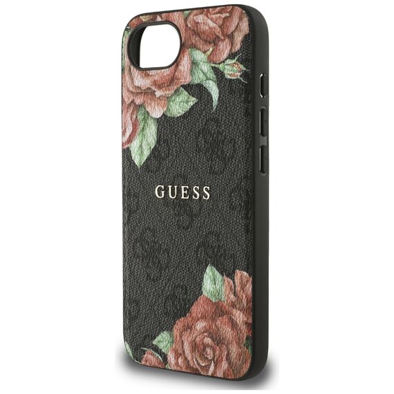 Guess 4G Flowers Print MagSafe case for iPhone 16e - black | Techbox