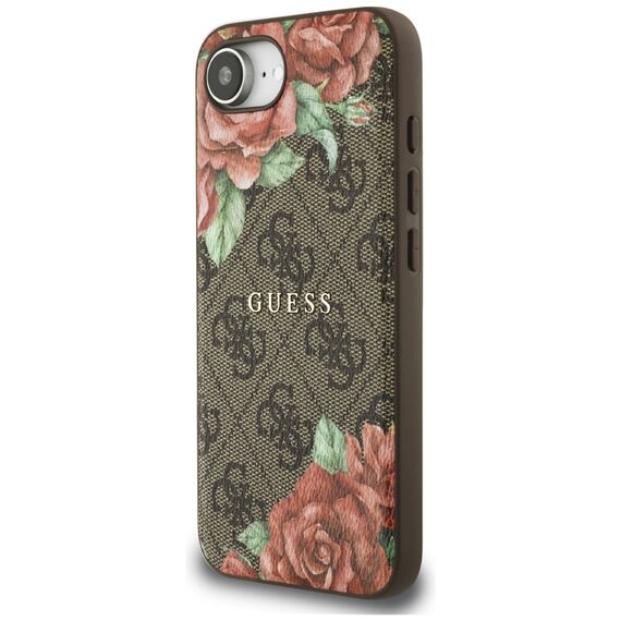 Guess 4G Flowers Print MagSafe case for iPhone 16e - brown | Techbox