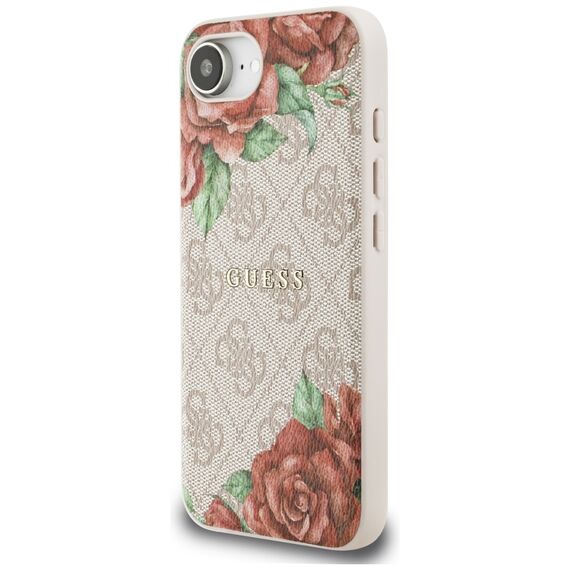 Guess 4G Flowers Print MagSafe iPhone 16e Case - Pink | Techbox