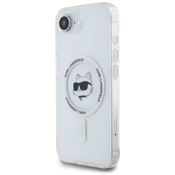 Karl Lagerfeld IML Metal Choupette Head MagSafe iPhone 16e Case - White | Techbox