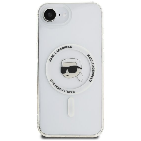 Karl Lagerfeld IML Metal Karl Head MagSafe Case for iPhone 16e White | Techbox