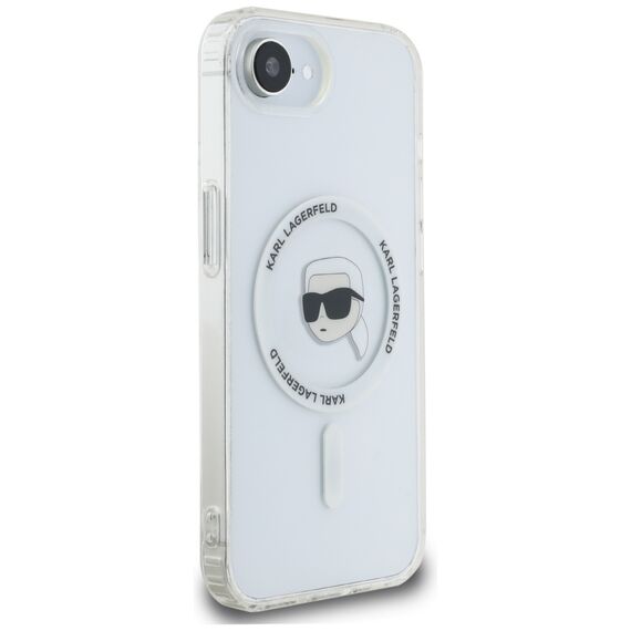Karl Lagerfeld IML Metal Karl Head MagSafe Case for iPhone 16e White | Techbox