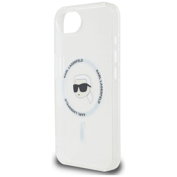 Karl Lagerfeld IML Metal Karl Head MagSafe Case for iPhone 16e White | Techbox