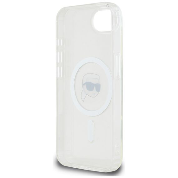 Karl Lagerfeld IML Metal Karl Head MagSafe Case for iPhone 16e White | Techbox