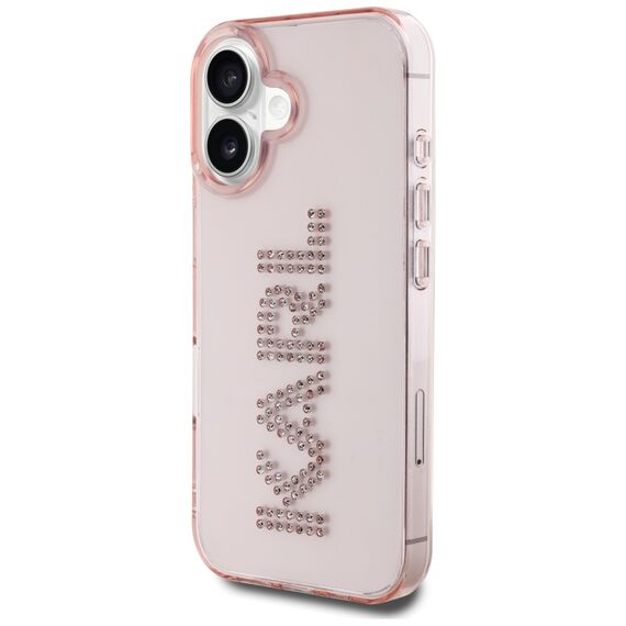 Karl Lagerfeld IML Rhinestones Logo iPhone 16 Case - Pink | Techbox