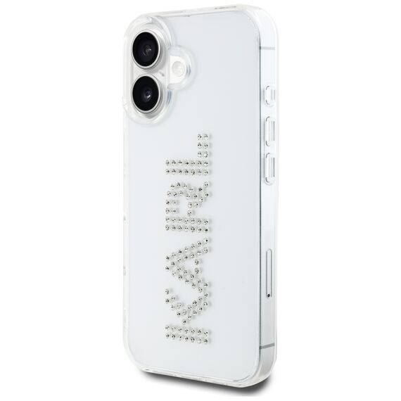 Karl Lagerfeld IML Rhinestones Logo iPhone 16 Case - Transparent | Techbox