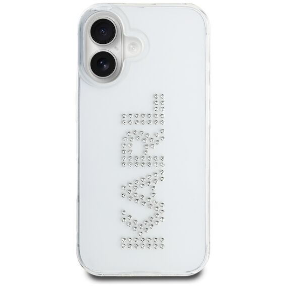 Karl Lagerfeld IML Rhinestones Logo iPhone 16 Case - Transparent | Techbox