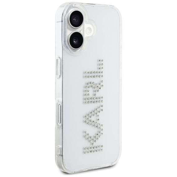 Karl Lagerfeld IML Rhinestones Logo iPhone 16 Case - Transparent | Techbox