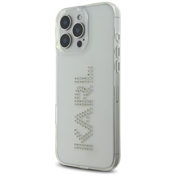Karl Lagerfeld IML Rhinestones Logo iPhone 16 Pro Case - Clear | Techbox