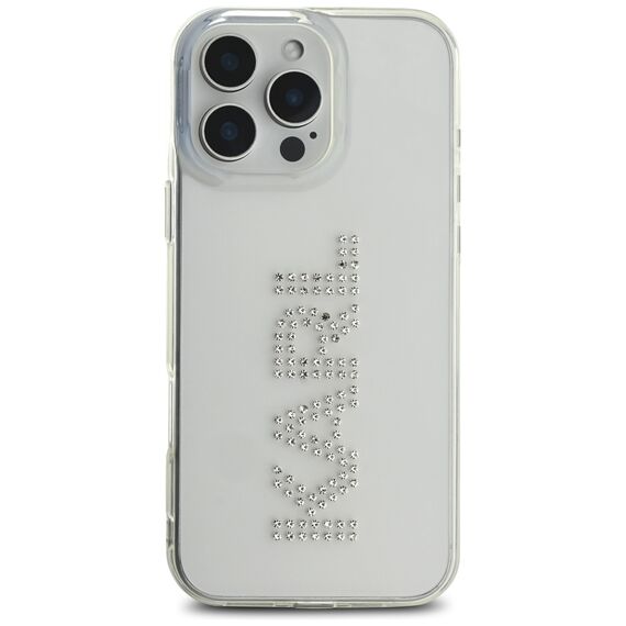 Karl Lagerfeld IML Rhinestones Logo iPhone 16 Pro Case - Clear | Techbox