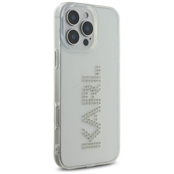 Karl Lagerfeld IML Rhinestones Logo iPhone 16 Pro Case - Clear | Techbox