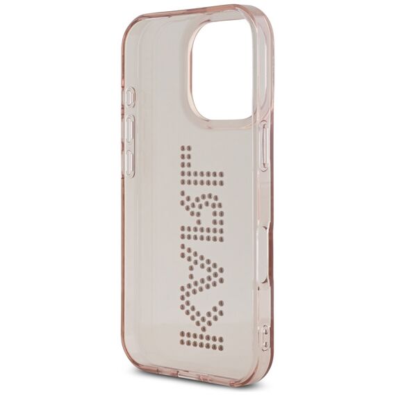 Karl Lagerfeld IML Rhinestones Logo iPhone 16 Pro Case - Pink | Techbox