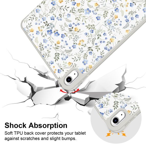 Tech-Protect SC Pen Case for iPad 10.9" 2022 (10th gen.) / 11" 2025 (11th gen.) - Daisies with Leaves - Tablet Accessories - Tablet PC & Accessories - Techbox