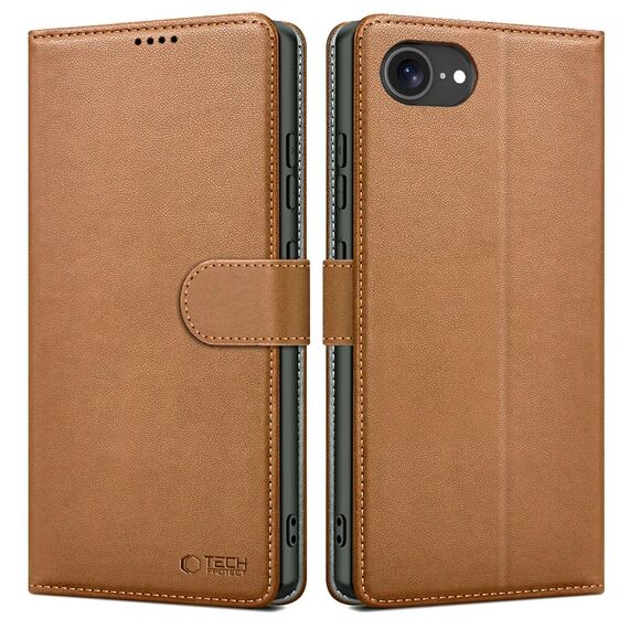 Tech-Protect Wallet Case for iPhone 16e - Brown | Techbox