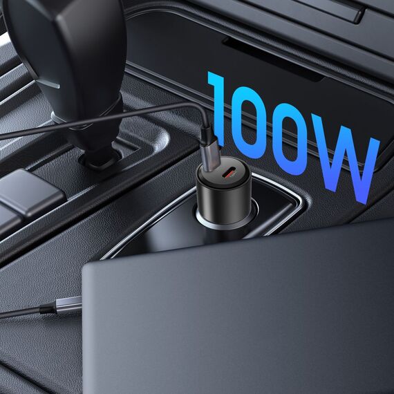CC03 2-port PD100W car charger - black