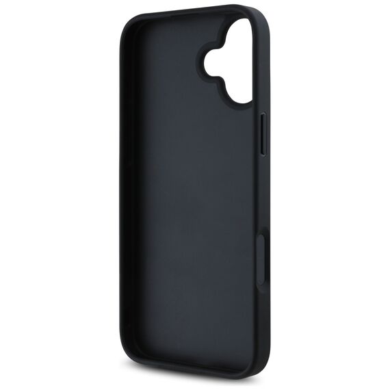 Guess Grained Roses Big 4G logo case for iPhone 16 - black