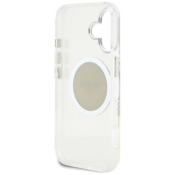 Guess IML Metal Colored Circle Classic Logo MagSafe case for iPhone 16 - gray | Techbox