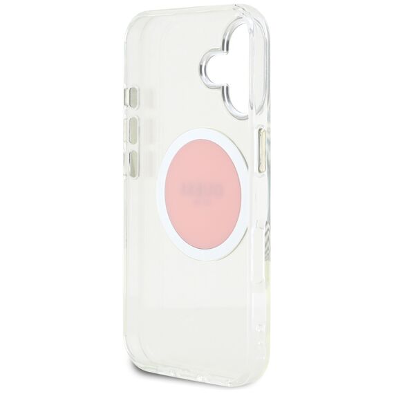 Guess IML Metal Colored Circle Classic Logo MagSafe iPhone 16 Case - Pink - Apple Cases - Cases - Techbox