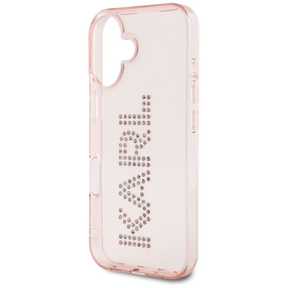 Karl Lagerfeld IML Rhinestones Logo iPhone 16 Case - Pink | Techbox