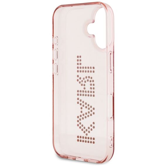 Karl Lagerfeld IML Rhinestones Logo iPhone 16 Case - Pink | Techbox