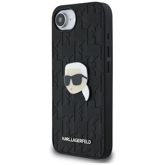 Karl Lagerfeld Monogram Karl Head Pin iPhone 16e Case - Black - Apple Cases - Cases - Techbox