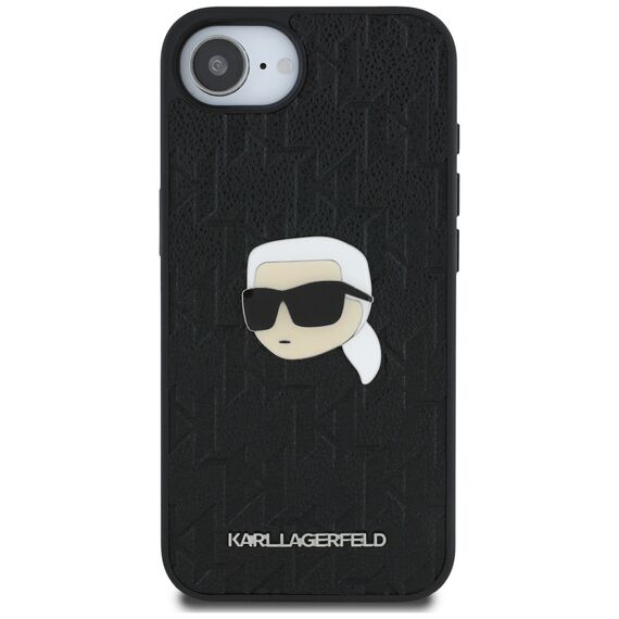 Karl Lagerfeld Monogram Karl Head Pin iPhone 16e Case - Black - Apple Cases - Cases - Techbox