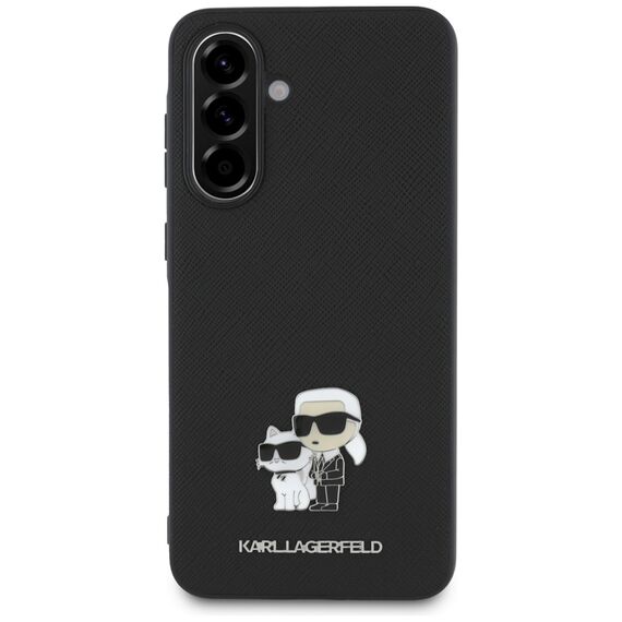 Karl Lagerfeld Saffiano Case w/ K&amp;C Metal Logo for Samsung Galaxy A56 - Black | Techbox