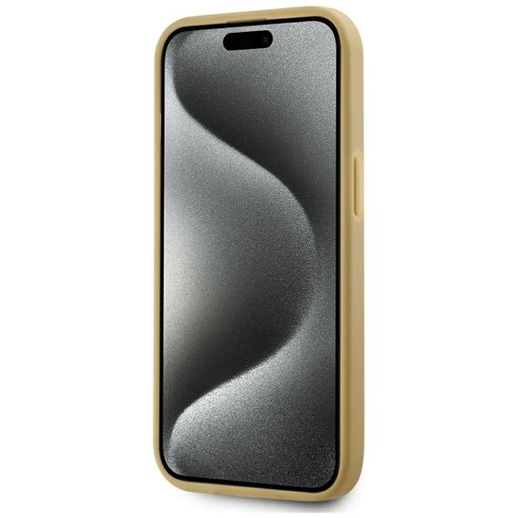 Karl Lagerfeld Wrinkled Metal Signature iPhone 15 Case - Gold | Techbox