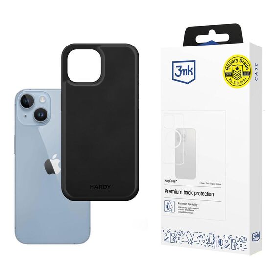 3mk Hardy Apple Silky Leather MagCase for Apple iPhone 14 - Black