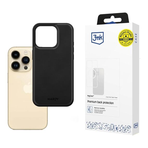 3mk Hardy Apple Silky Leather MagCase for Apple iPhone 14 Pro - Black