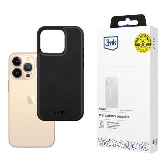 3mk Hardy Apple Silky Leather MagCase for iPhone 13 Pro - Black