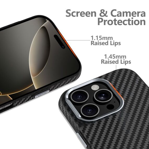 Tech-Protect Ion Carbon MagSafe Case for iPhone 16 Pro Max - Black/Grey | Techbox
