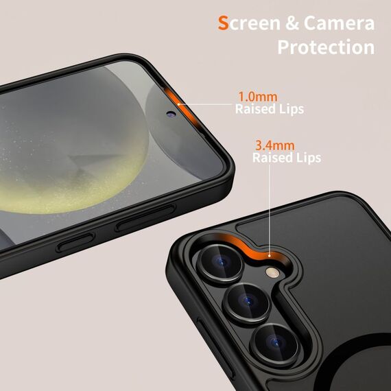 Tech-Protect MagMat MagSafe Case for Samsung Galaxy S25 Edge - Matte Black - Samsung Cases - Cases - Techbox