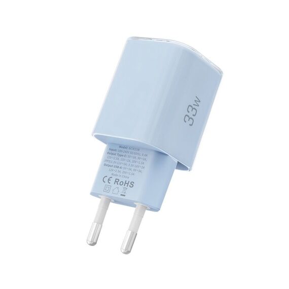 Tech-Protect NCM33W 2-port PD33W/QC3.0 wall charger - blue