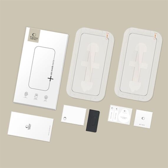 Tech-Protect Quick Set+ Tempered Glass 2-pack for iPhone 13 / 13 PRO / 14 / 16e | Techbox
