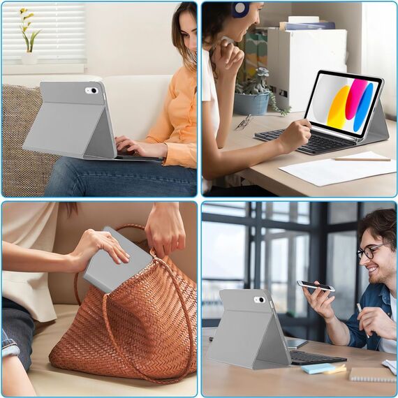 Tech-Protect SC Pen + Keyboard Case for iPad 10.9" 2022 (10th gen.) / 11" 2025 (11th gen.) - Gray - Tablet Accessories - Tablet PC & Accessories - Techbox