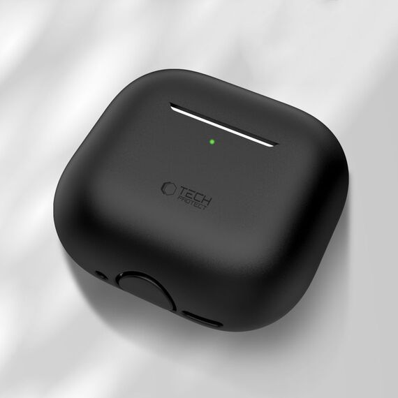 Tech-Protect Silicone Case for Apple AirPods 4 - Black - Smartphone Accessories - Cables & Accessories - Techbox