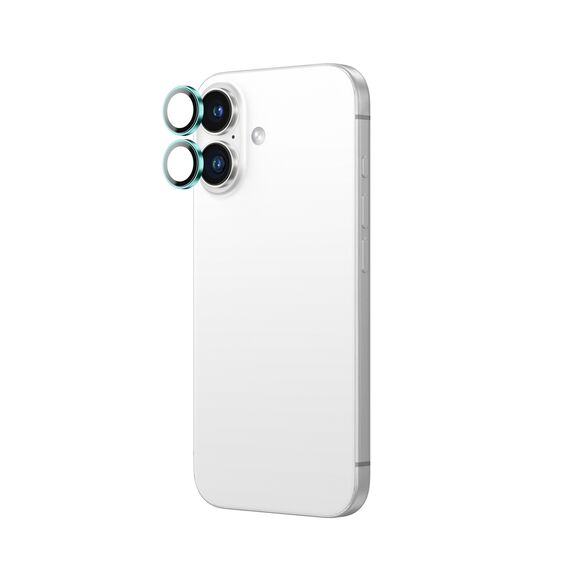 AmazingThing AR Aluminum 2 Lens Glass with Camera Lens Frame for iPhone 16 / 16 Plus - Green - Apple iPhone - Screen & Camera Protection - Techbox