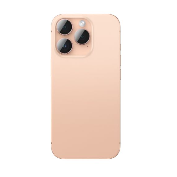 AmazingThing AR Aluminum 3 Lens Glass with Camera Lens Frame for iPhone 16 Pro / 16 Pro Max - Rose Gold | Techbox