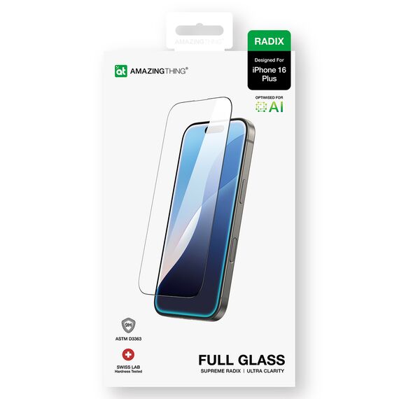 AmazingThing Radix Full Glass tempered glass for iPhone 16 Plus | Techbox