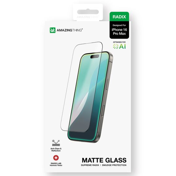 AmazingThing Radix Matte Glass tempered glass for iPhone 16 Pro Max | Techbox