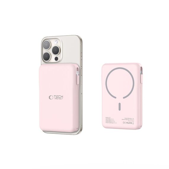 Powerbank Tech-Protect PB31 LifeMag MagSafe 10000 mAh - pink - Powerbanks - Smartphone Chargers - Techbox