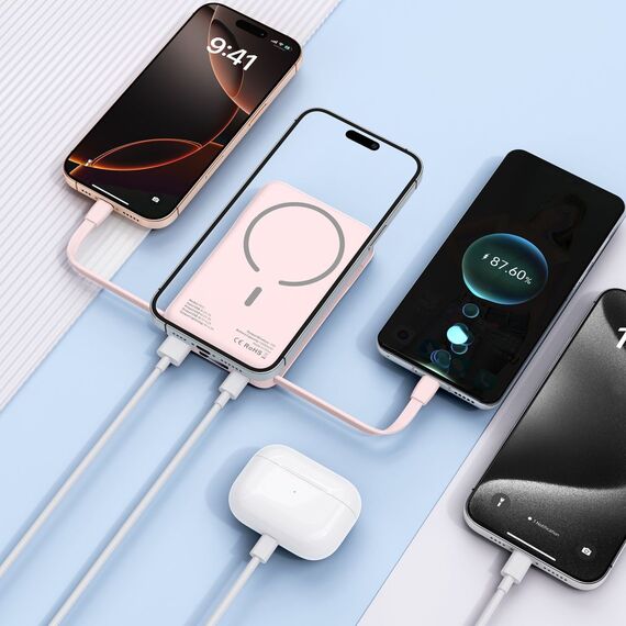Powerbank Tech-Protect PB31 LifeMag MagSafe 10000 mAh - pink - Powerbanks - Smartphone Chargers - Techbox