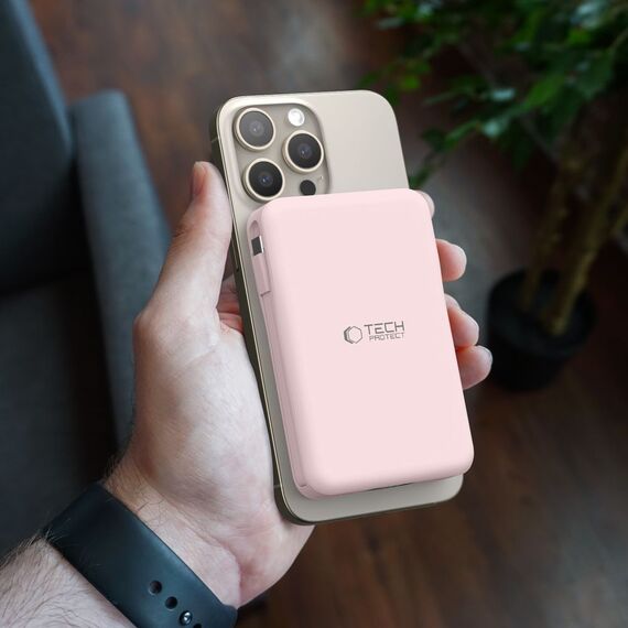 Powerbank Tech-Protect PB31 LifeMag MagSafe 10000 mAh - pink - Powerbanks - Smartphone Chargers - Techbox