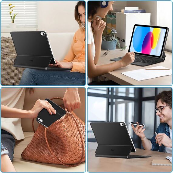 Tech-Protect Smartcase Magnetic with Keyboard for iPad 10.9” 2022 / iPad 11” 2025 - Black - Tablet Accessories - Tablet PC & Accessories - Techbox
